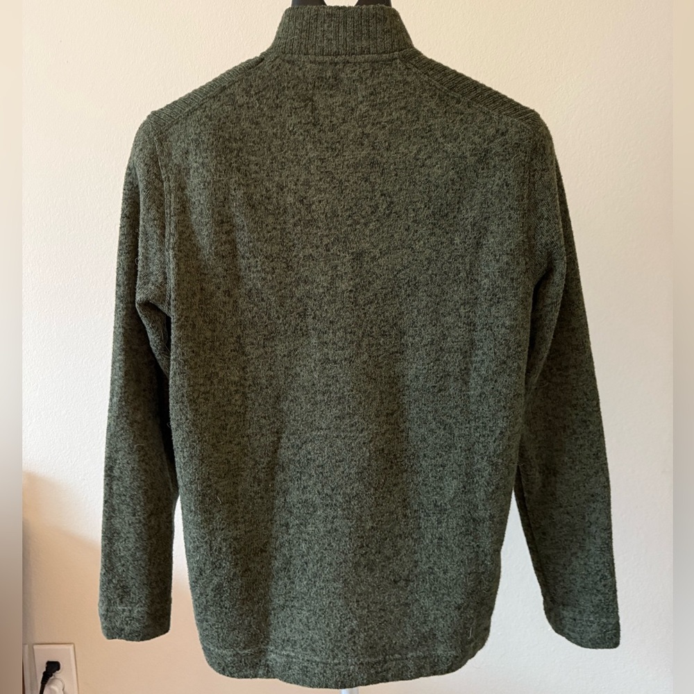 Olive Green Men's Crewneck Sweater - Picture 3 of 6